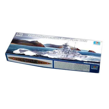 Трубач 1/700 05766 Немецкий Тяжелый Крейсер Prinz Eugen 1942 Военный Корабль Игрушка Хобби Сборка Пластиковая Модель Строительный Комплект