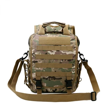 Уличный военный вентилятор, тактический камуфляжный рюкзак 900D Оксфорд, водонепроницаемая многофункциональная сумка через плечо, квадратная сумка