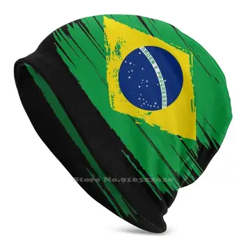Флаг Бразилии Вязаная Шапочка-Бини Мужская Женская Зимняя Шапка Своими Руками Бразилия Барзилиан Я Люблю Бразилию Поддерживаю Бразилию Бразильский Футбол Football