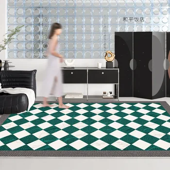 Французские ретро-ковры для легкой гостиной, роскошный декор спальни, решетчатый ковер Большой площади, утолщенный коврик для гостиной, домашний нескользящий коврик