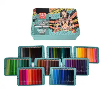 Цветные карандаши Ручная роспись Цветные карандаши 240 цветов для художественной профессиональной экспертизы дизайна