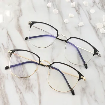 Черная оправа для бровей, очки с анти-синим светом, Ультралегкие Мужские Женские простые очки, Модные Деловые Компьютерные синие блокирующие очки