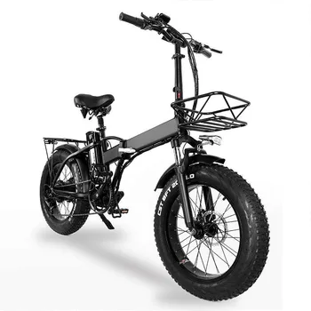 Электрический велосипед на складе в США Мощностью 750 Вт Складной 4,0 Fat tire Ebike винтажный алюминиевый сплав Снежный Горный велосипед Городские велосипеды Женский велосипед